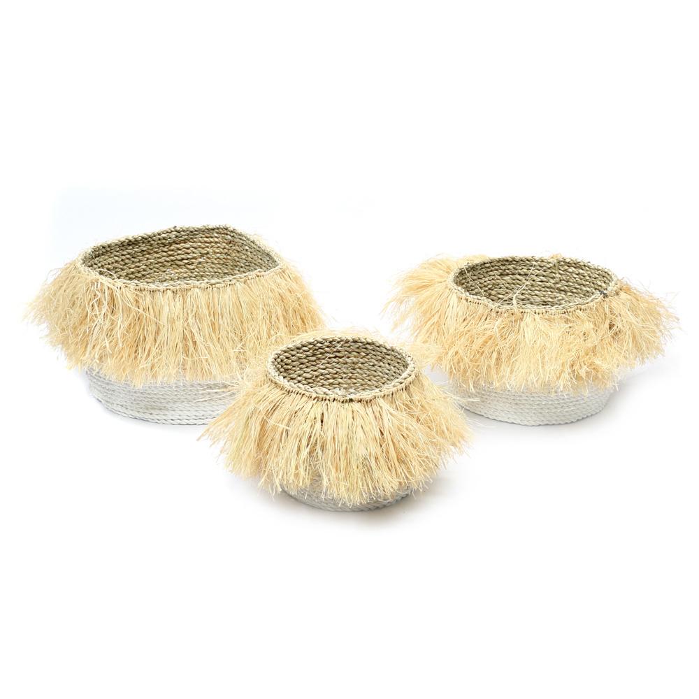úložné koše, prírodné úložné koše, veľké úložné koše,koše so strapcami, boho štýl koše, bohémske koše so strapcami, bohémsky doplnok do bytu