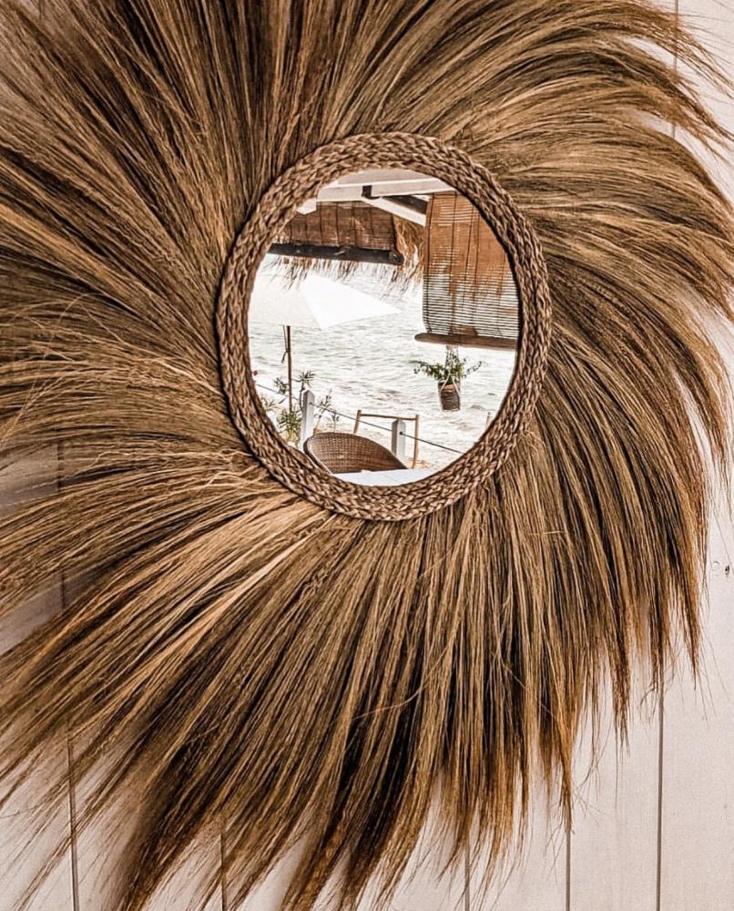 obrovské nástenné zrkadlo, dominantné zrkadlo, dekorácia na stenu, okrúhle zrkadlo na zavesenie, prírodné zrkadlo, veľké zrkadlo,bohémske zrkadlo, boho zrkadlo, boho dekorácia, nástenná dekorácia