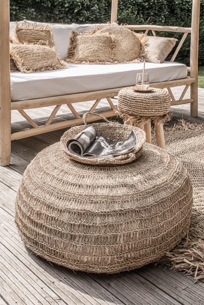 puf na sedenie, vankúš na sedenie, prírodný puf na sedenie, prírodný vankúš na sedenie, boho vankúš na sedenie,konferenčný stolík, boho štýl nábytok, taburetka, puf z morskej trávy, luxusné doplnky do domu