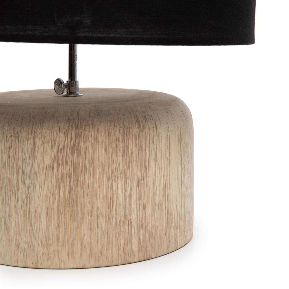 stolová lampa, stolná lampa, lampa na stôl, stojacia lampa, čierna lampa, lampa z teakoveho dreva, lampa z dreva, boho lampa, lampa do spálne, lampa na nočný stolík, lampa s čiernym tienidlom
