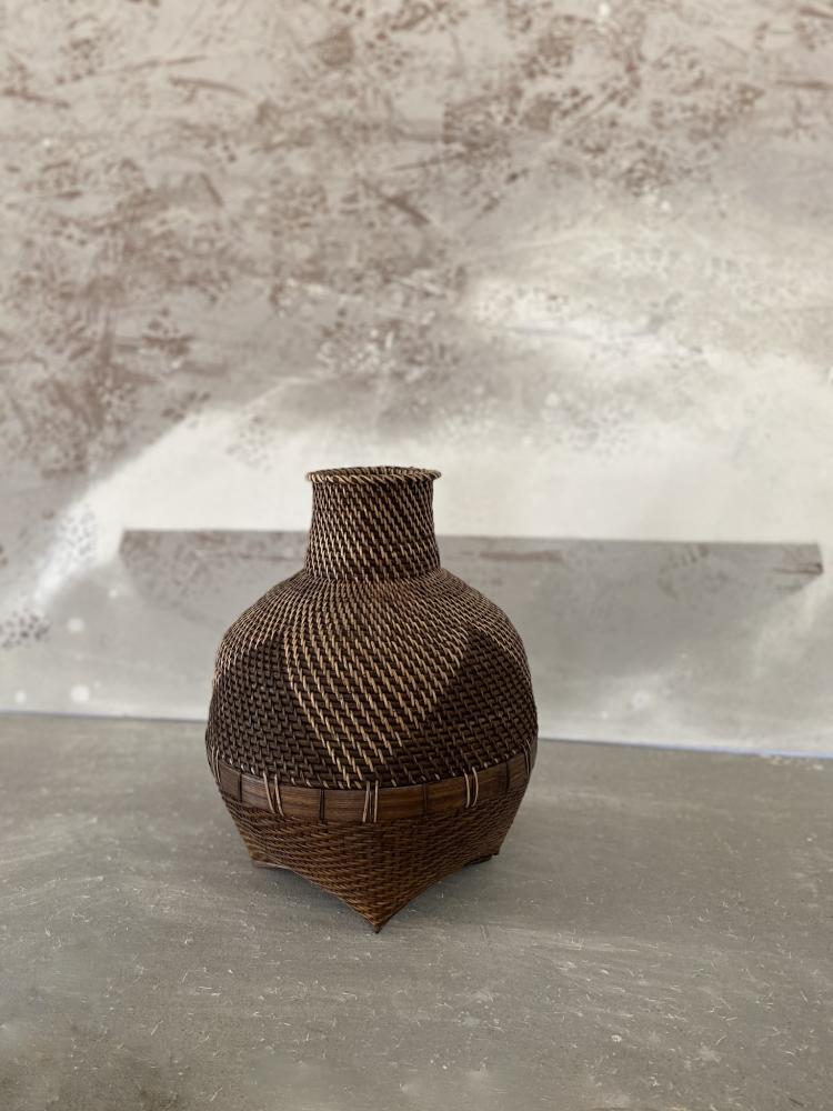 váza, veľká váza, ratanová váza, váza na suché kvety, boho váza, etnický štýl váza, etnická dekorácia do domu, boho doplnok