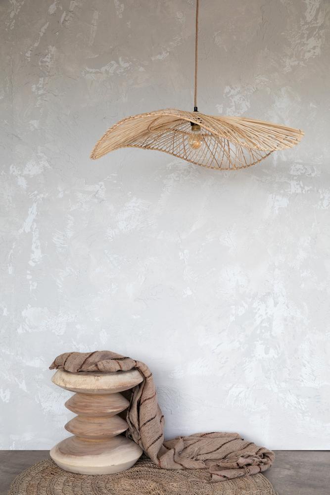ratanové tienidlo, závesná lampa,stropné svietidlo, stropná lampa, svietidlo, lampa, boho lampa, boho doplnok, prírodná lampa, veľká lampa, veľké tienidlo, béžové tienidlo